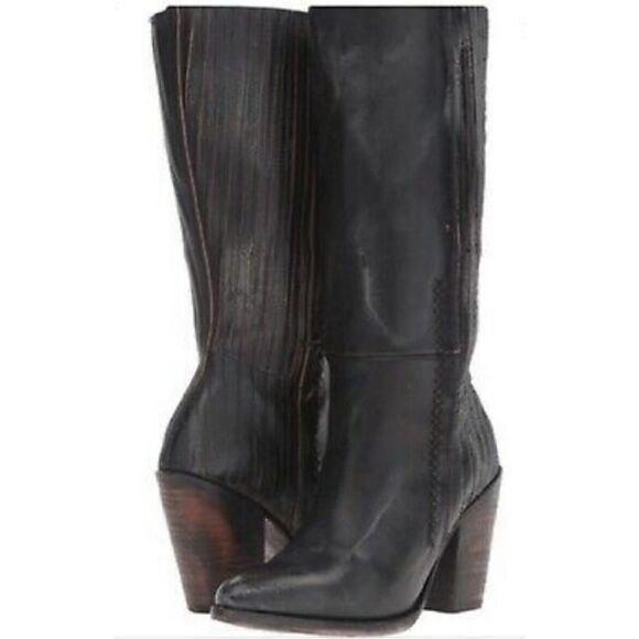 Freebird by Steven Knife Cut Leather Tall Heeled Boots - Picture 1 of 10